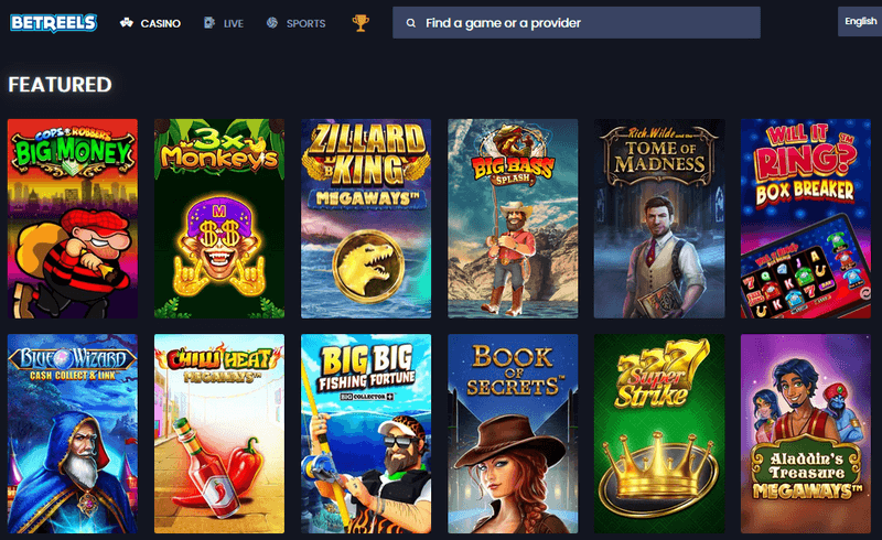 Betreels Casino games