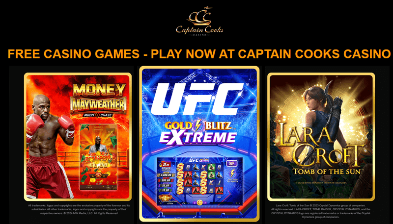 Captain Cooks Casino games