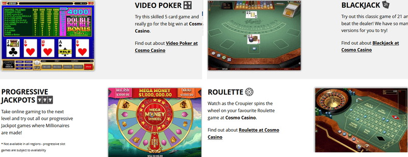 Cosmo Casino games