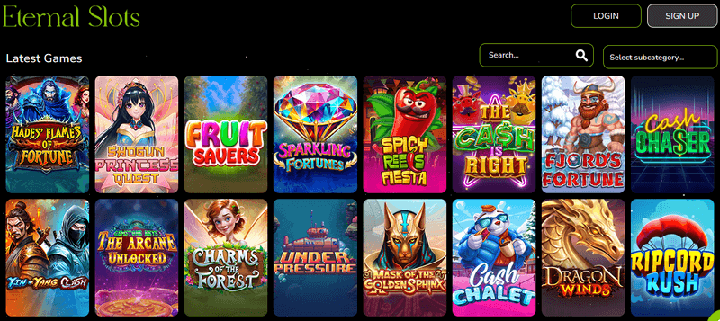 Eternal Slots Casino games