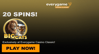 Everygame Casino - Exclusive Free Spins on Big Cats