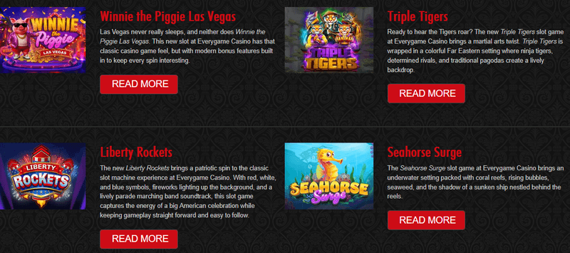 Everygame Casino games