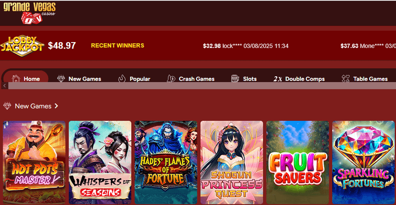 Grande Vegas Casino games