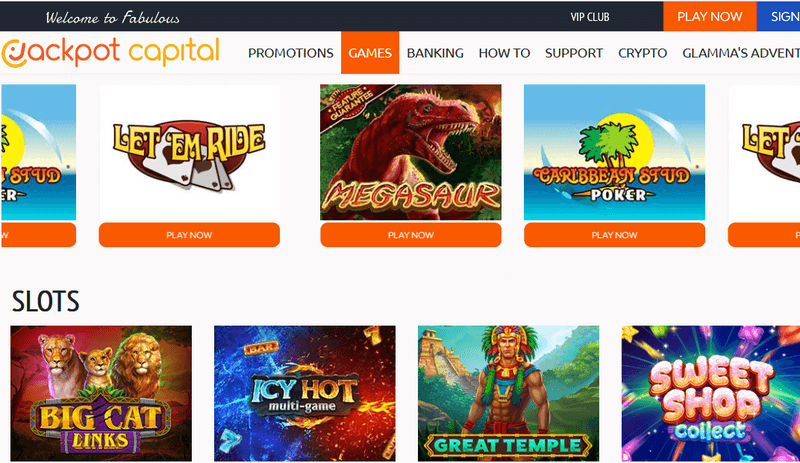 Jackpot Capital Casino games screenshot