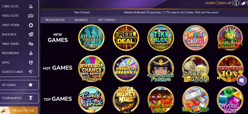 Miami Club Casino games screenshot