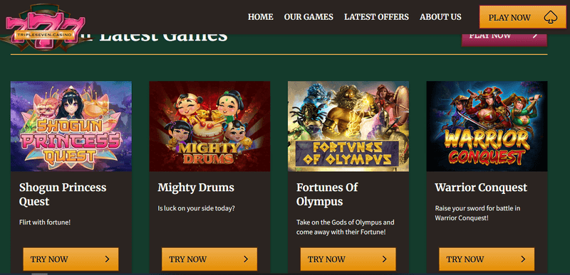 TripleSeven Casino games
