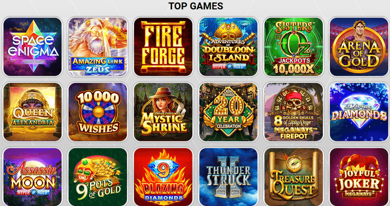 Screenshot of Zodiac Casino games