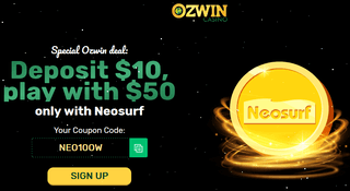 Ozwin Casino - Neosurf Bonus for Australia